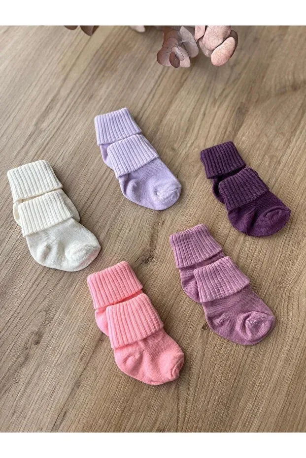 Детские носки для новорожденных хлопковые 5 шт Zemze, Multicolor — фото 3