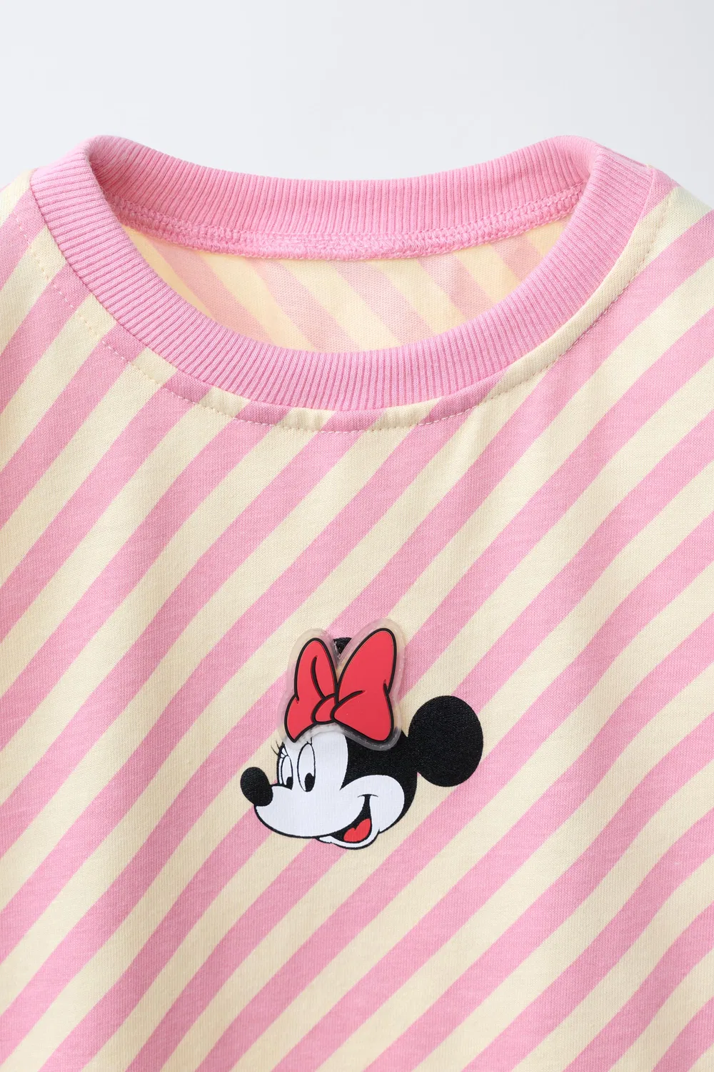 Полосатая футболка с резиновой нашивкой Минни Маус Disney ZARA, Striped — фото 3
