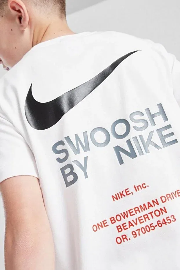 Детская футболка с принтом Sportswear Graphic Cotton Kids Tee Nike, White — фото 4