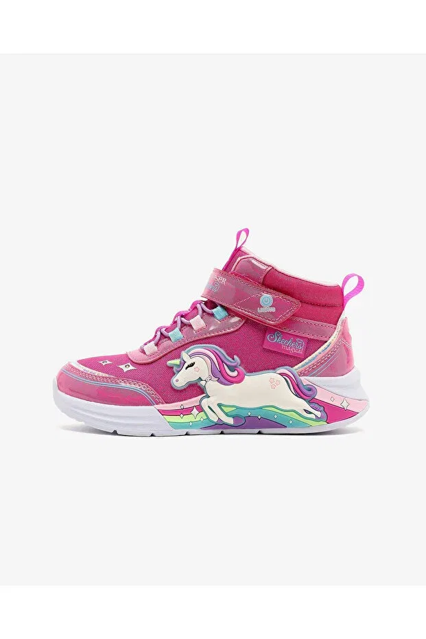 Детские ботинки для девочек с животным принтом Skechers, Pink