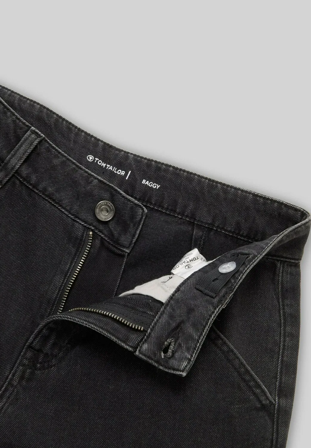 Свободные рабочие джинсы - джинсы свободного кроя Tom Tailor, Clean Dark Stone Grey Denim — фото 3