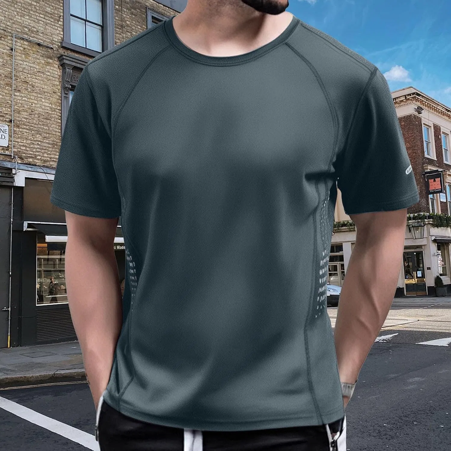 Мужская футболка с круглым вырезом Regular Fit, Grey — фото 2