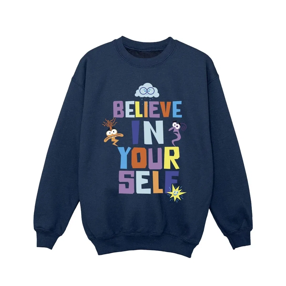 Свитшот с принтом Believe in yourself Inside Out, Navy
