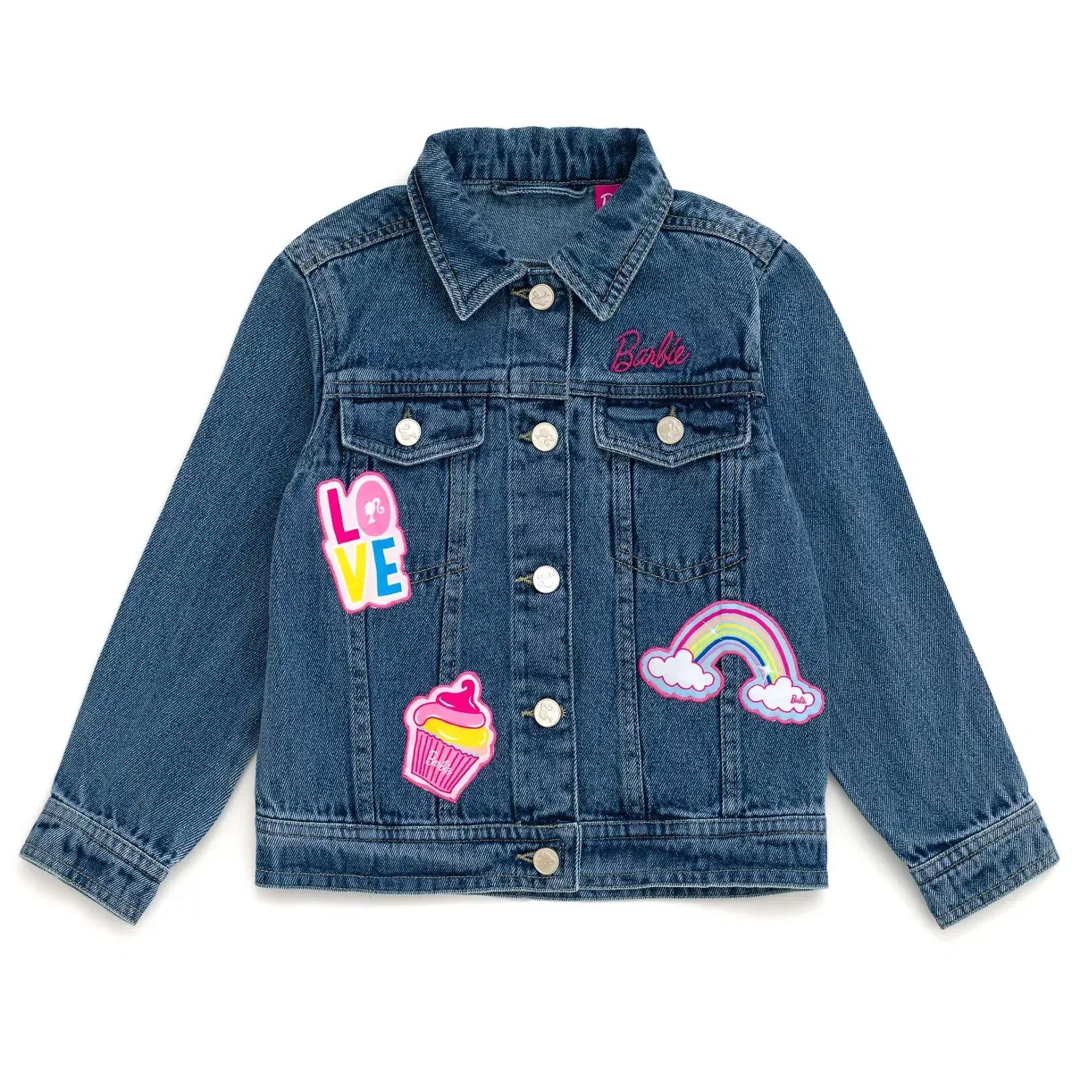 Детская джинсовая куртка для девочек с принтом Barbie Girls Denim Jacket Barbie, Blue