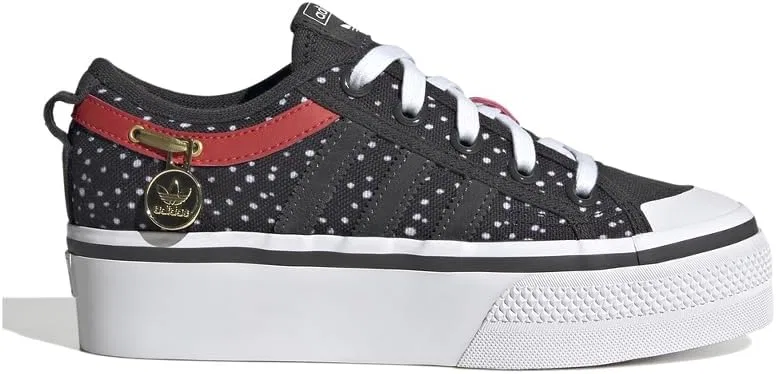 Детские кроссовки для девочек с принтом X 101 Dalmatians Nizza Platform adidas, Black