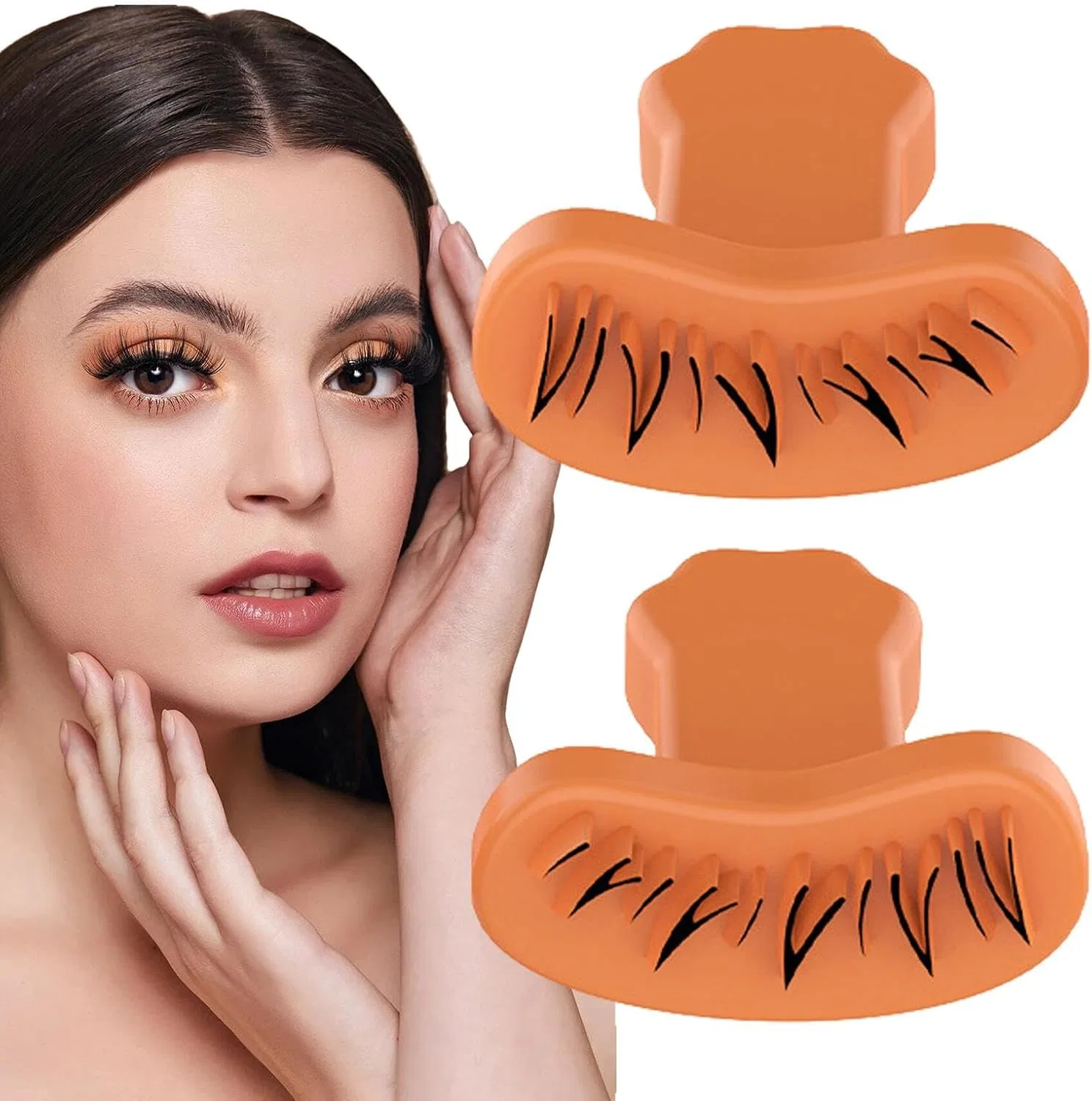 Силиконовый штамп для нижних ресниц Ruyeiig, 2 шт, Orange1