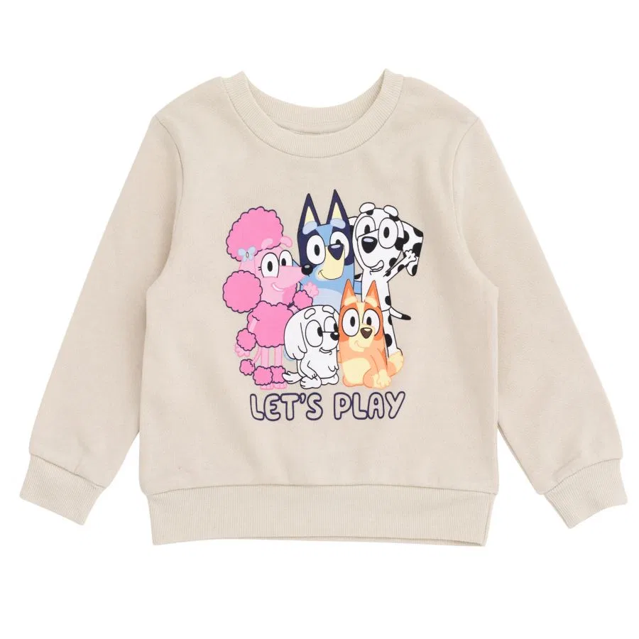 Комплект из футера с принтом Bluey, Hudson Baby, Off White Warm Grey — фото 2