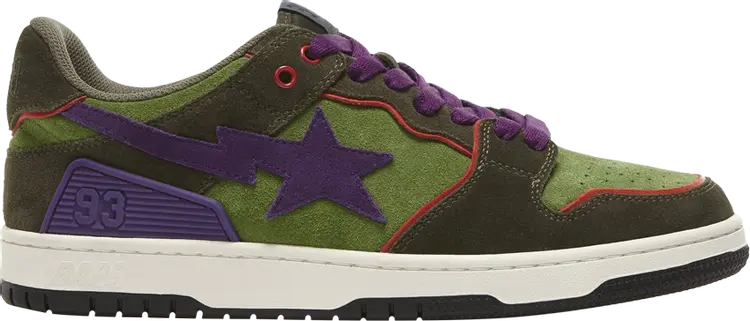 

Кроссовки Bapesta Sk8 Green Dark Purple, зеленый