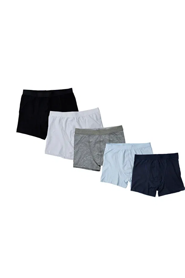 Детские боксеры для мальчиков набор 5 шт Iwings, Black/White/Gray/Blue/Navy Blue