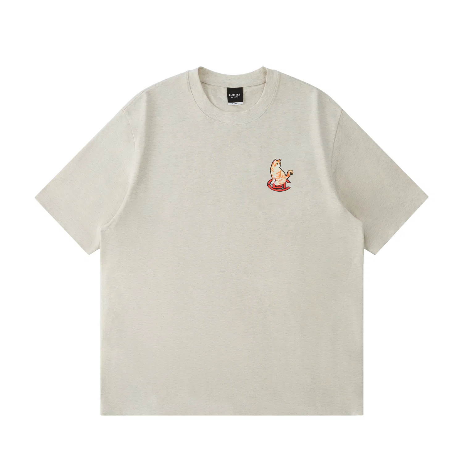 Детская футболка с круглым вырезом, Thin Straight Fit, CLOT, Heather Gray