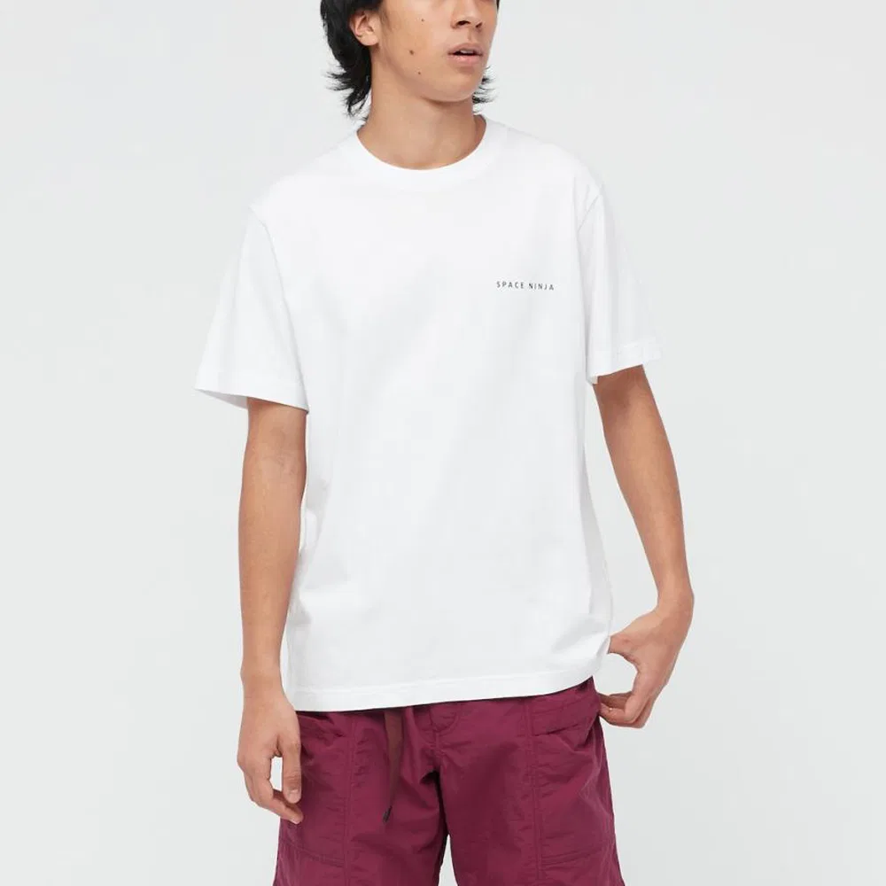 Мужская футболка с круглым вырезом, белая, UNIQLO, White — фото 4