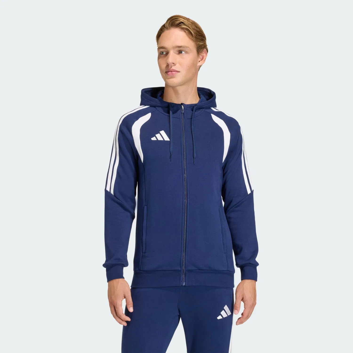 Толстовка на молнии Adidas Performance Athletic Tiro26 League темно-синего цвета — фото 2