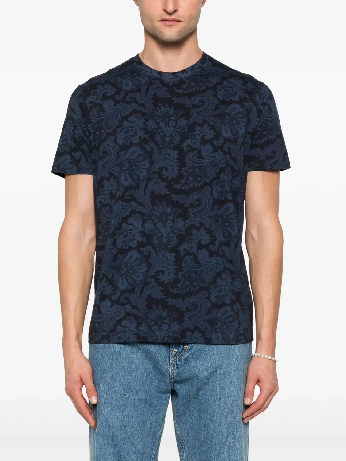 Футболка с принтом paisley ETRO, черный — фото 4
