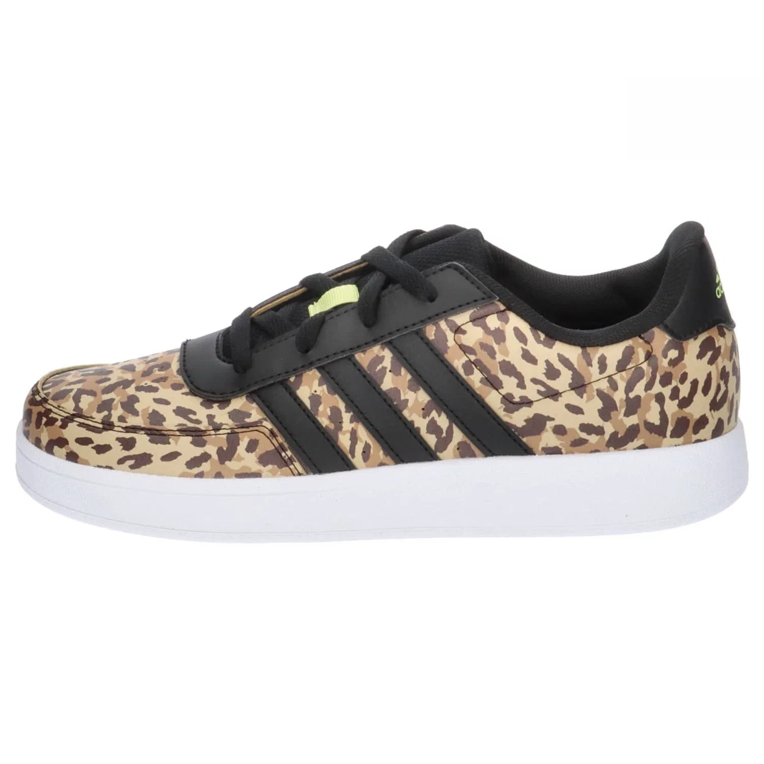 Детские кроссовки для мальчиков с закрытым носком Breaknet 2.0 Adidas, Core Black Pattern Pulse Lime — фото 2