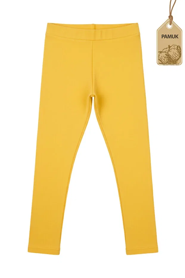 Детские леггинсы для девочек хлопковые Basics Twoo Kids, Yellow — фото 3