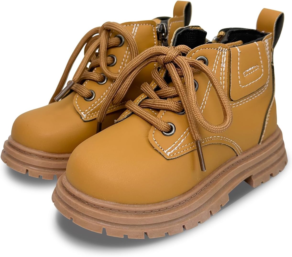 

Детские ботинки для мальчиков и девочек, боевые ботинки на щиколотку, малыши, челси, осень-зима, снежные, походные, рабочие, водонепроницаемые кожаные обувь для улицы Uineky, A4 Brown