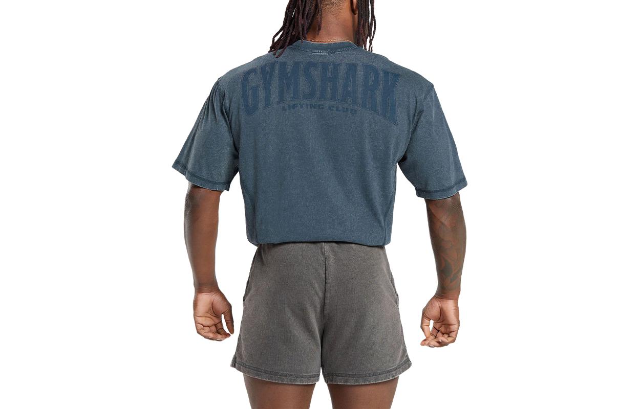 

Футболка Heritage Washed GYMSHARK Мужская Морская Синяя