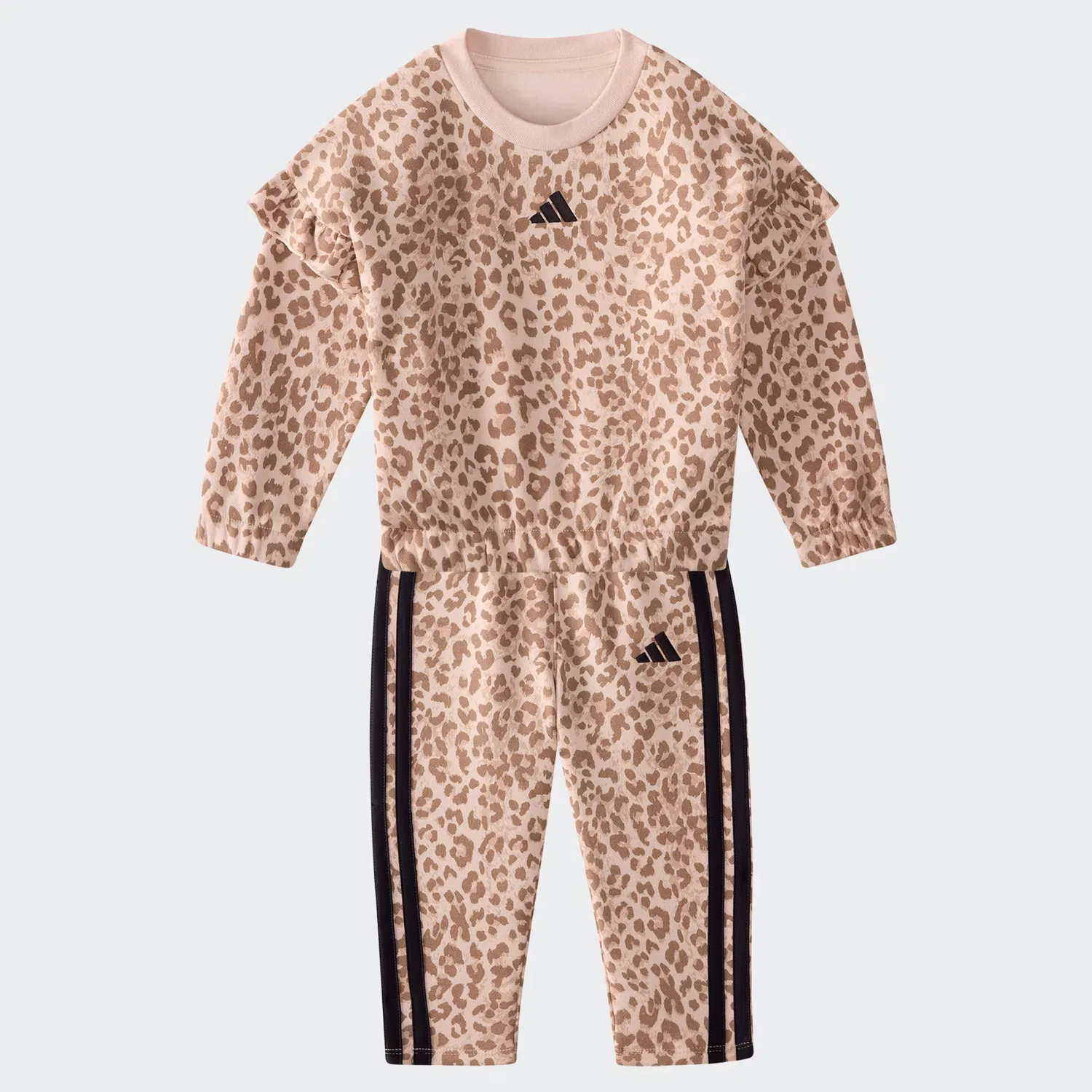 Детский комплект из 2 предметов с принтом, пуловер и брюки Adidas Sportswear, crystal linen