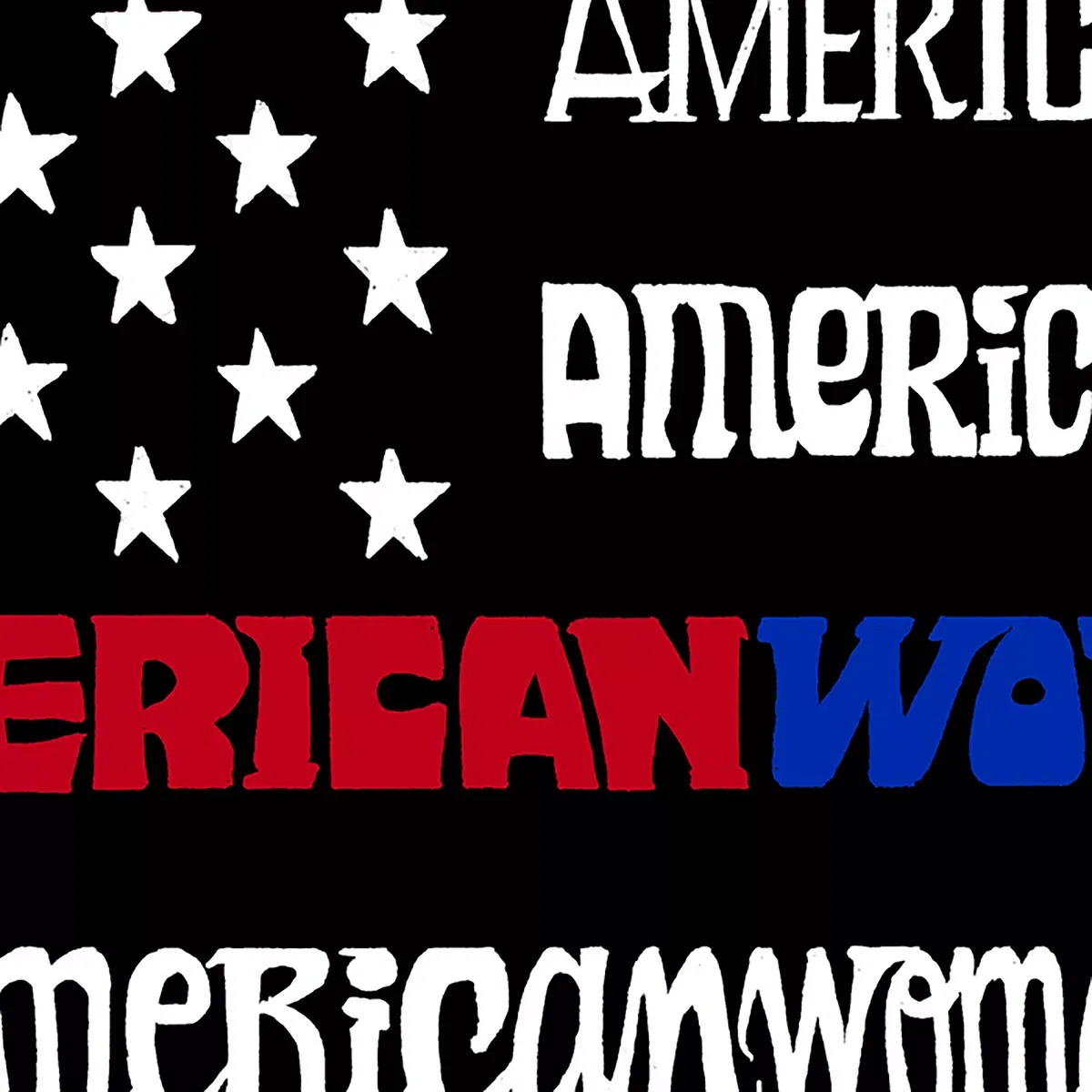 Детская толстовка на молнии с принтом American Woman LA Pop Art, Black — фото 3
