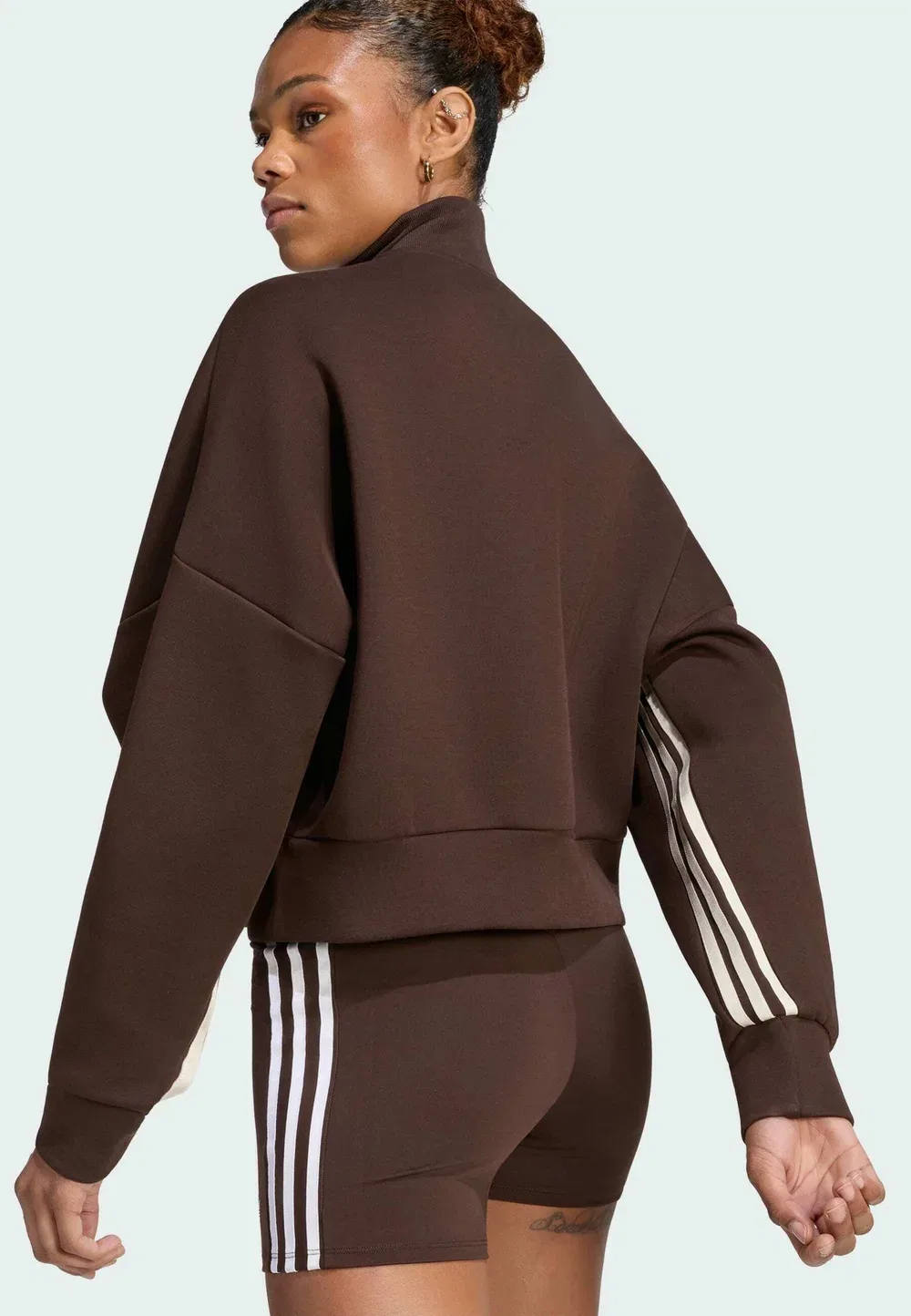 Спортивная куртка Spacer - толстовка на молнии Adidas Originals, Aurora Coffee White — фото 4