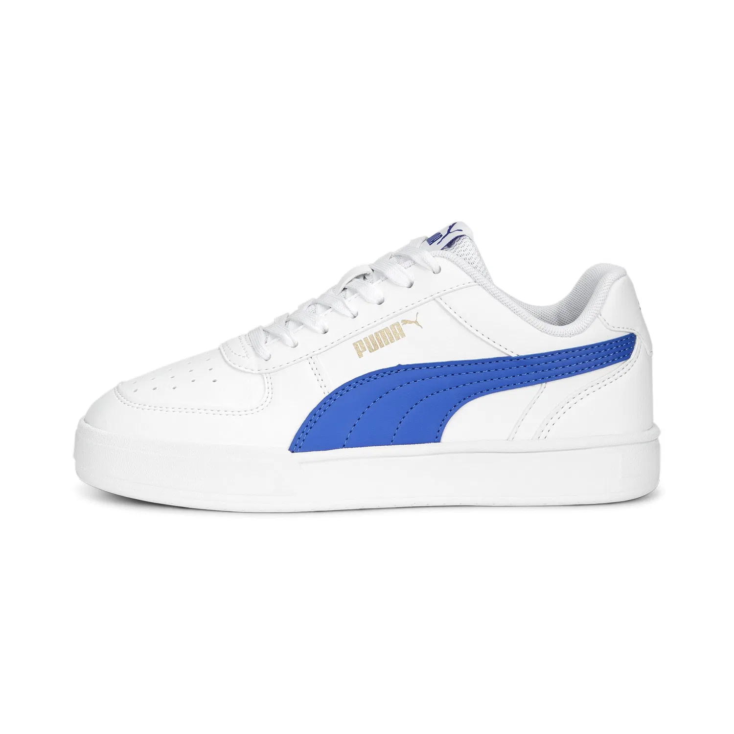 Детские кроссовки для мальчиков с синтетическим верхом Caven Jr PUMA PUMA White Royal Sapphire PUMA Gold