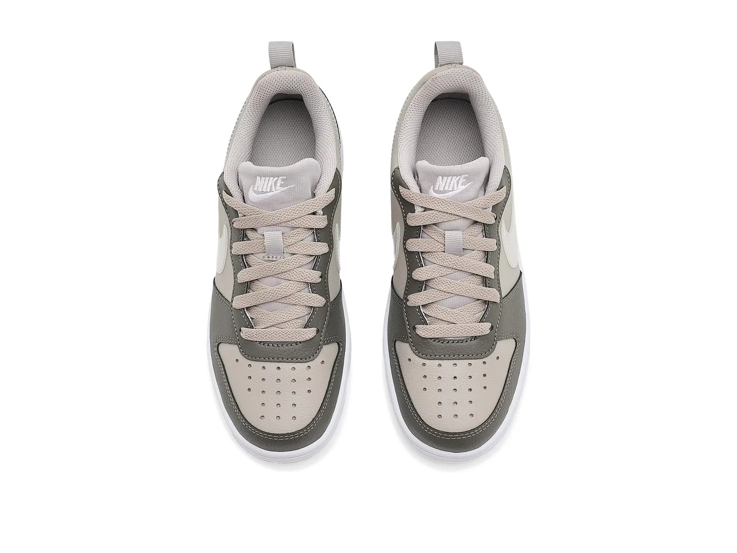 Кроссовки Court Borough Low (для больших детей) Nike Kids, Moon Particle/White/Cave Stone/White — фото 3
