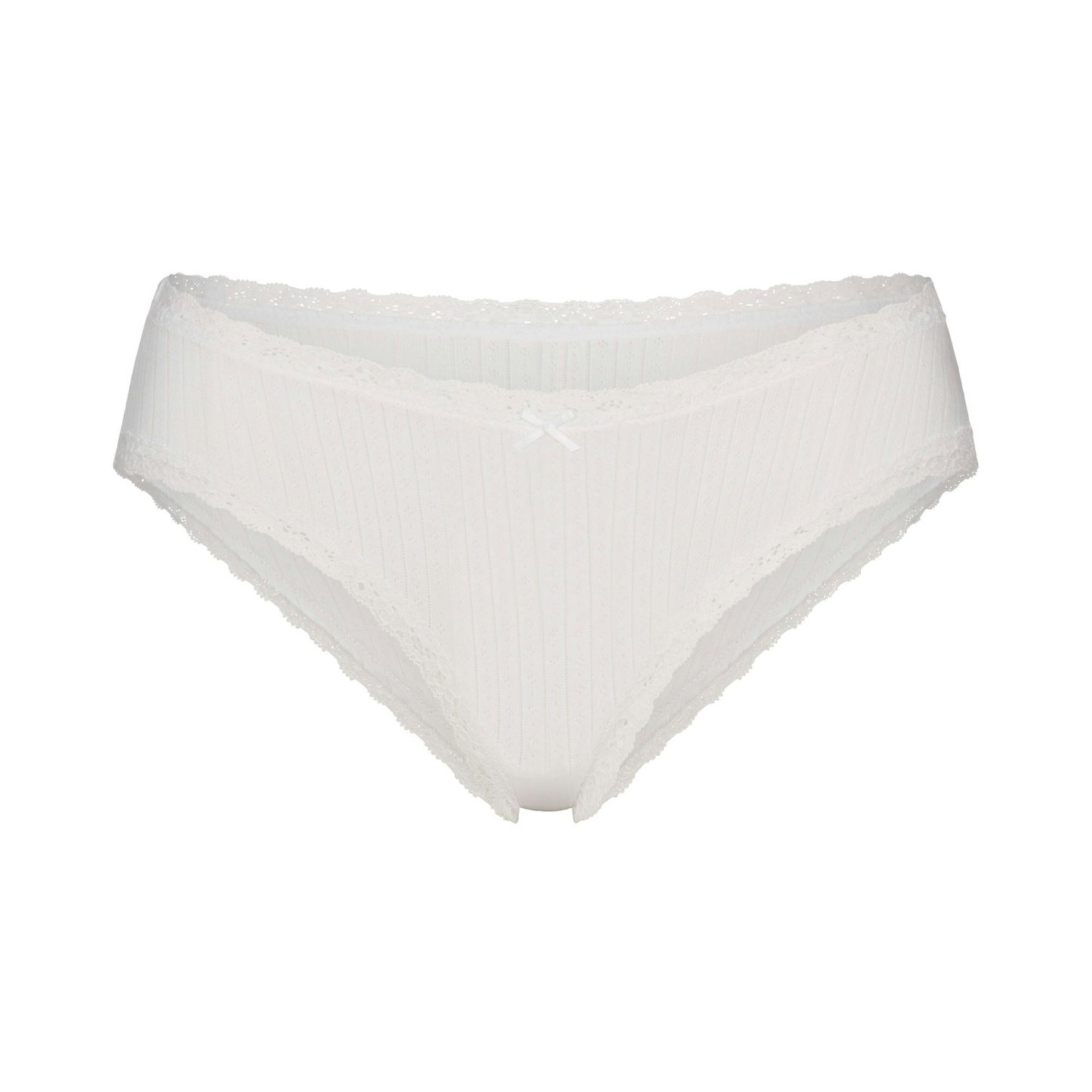 

Трусы-брифы Skims Lightweight Cotton Pointelle Lace, белый