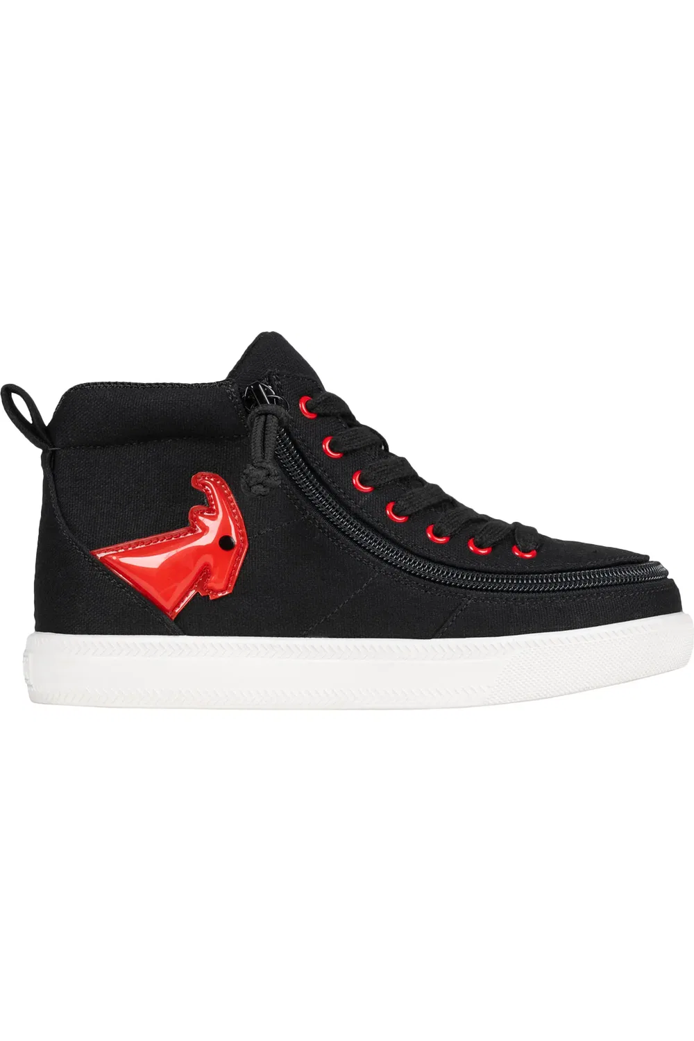 Кроссовки детские с аппликацией козы Classic Billy Footwear, черный/красный — фото 3