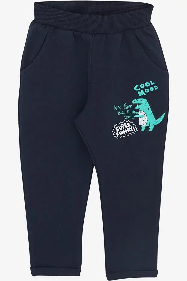 Детский комплект спортивного костюма для мальчиков с принтом Baby boy tracksuit set Breeze, Gray Melange — фото 4