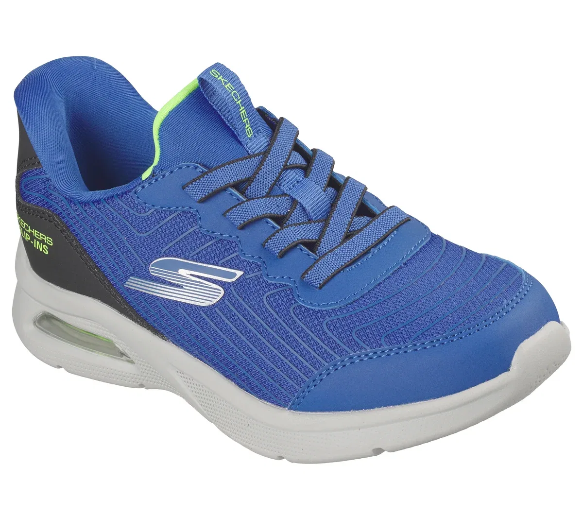 Детские слипоны Microspec Max Advance - Motion Edge Skechers, синий/черный — фото 4