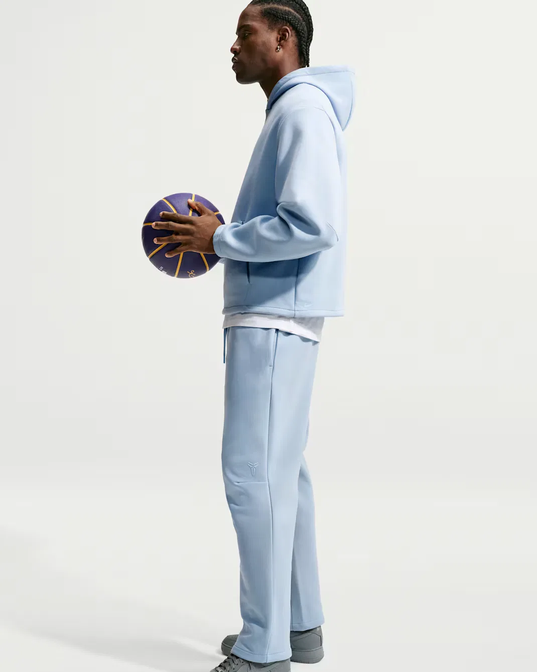 Мужские баскетбольные брюки из флиса Dri-FIT Kobe Nike, Light Armory Blue/Light Armory Blue — фото 4