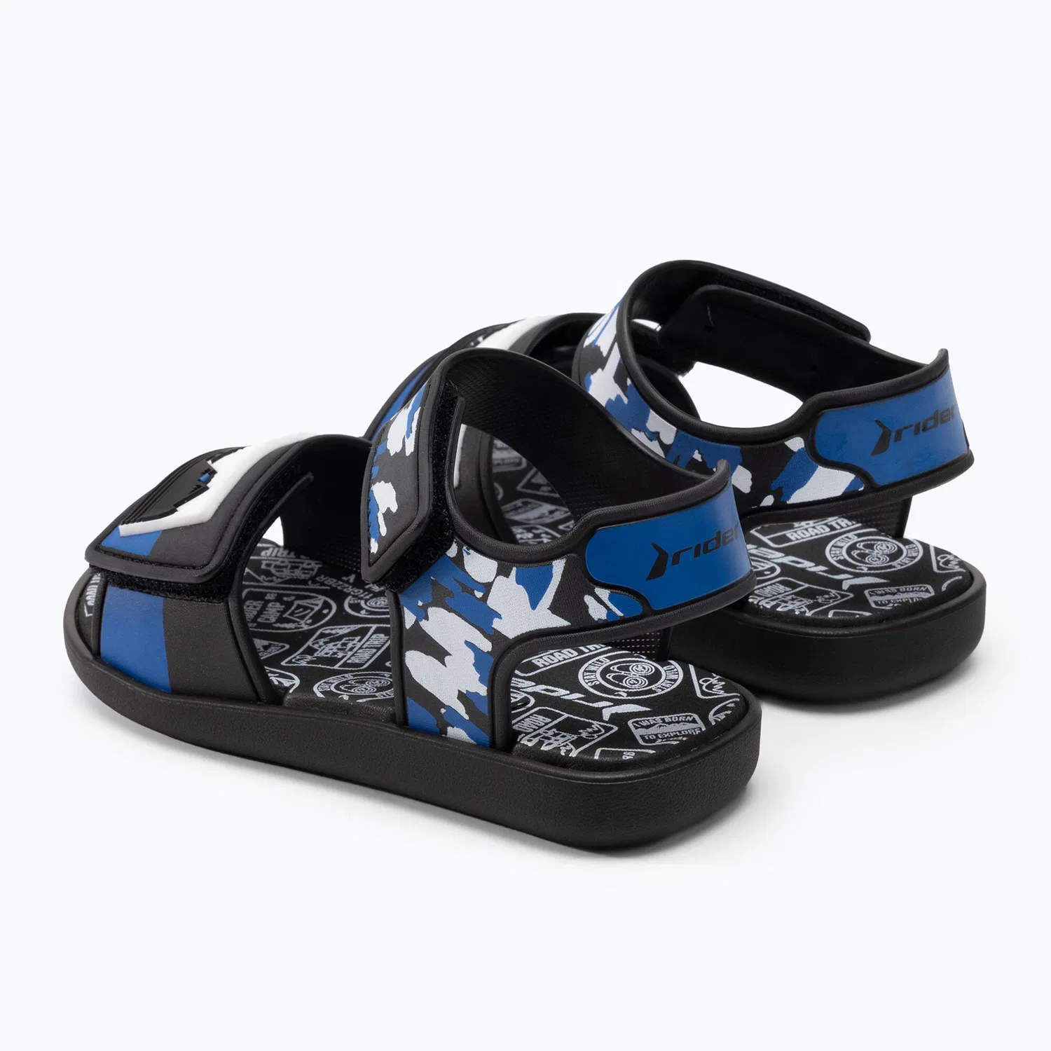 Детские сандалии с закрытым мыском Rt I Papete Baby Rider, Цвет Schwarz Blau Weiss — фото 3