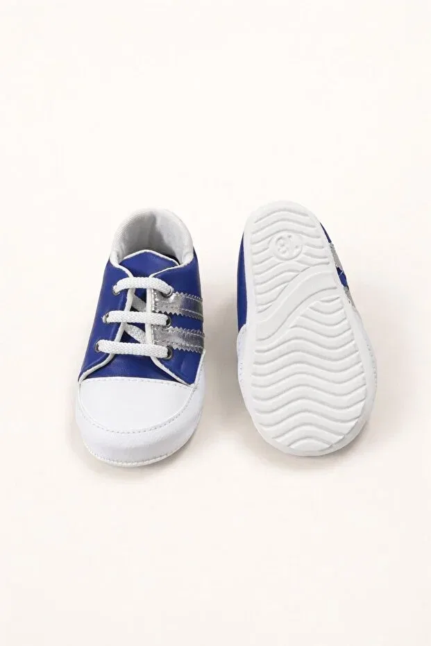 Детские туфли для девочек с принтом Baby first step shoes Numix Baby Kids, Navy Blue — фото 3