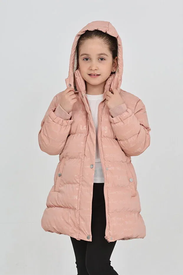 Детское зимнее пальто для девочек пуховое Young Fivente, Pink — фото 3