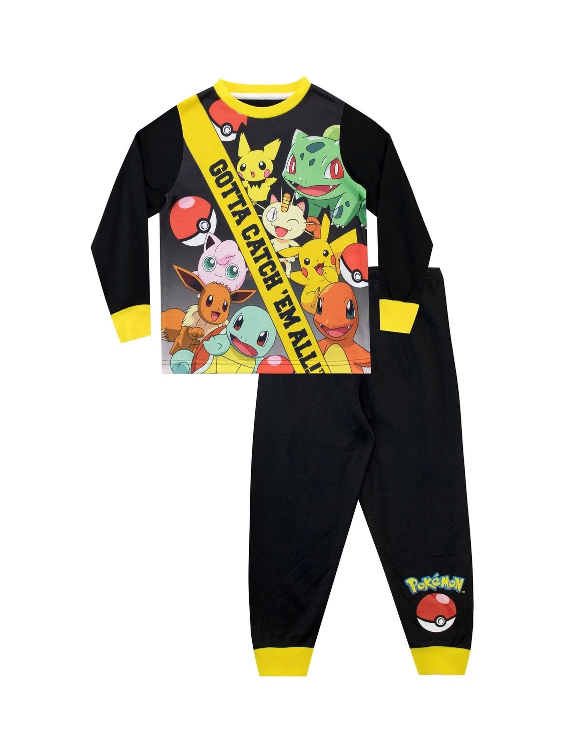Пижама с персонажами Pokemon, черная Character
