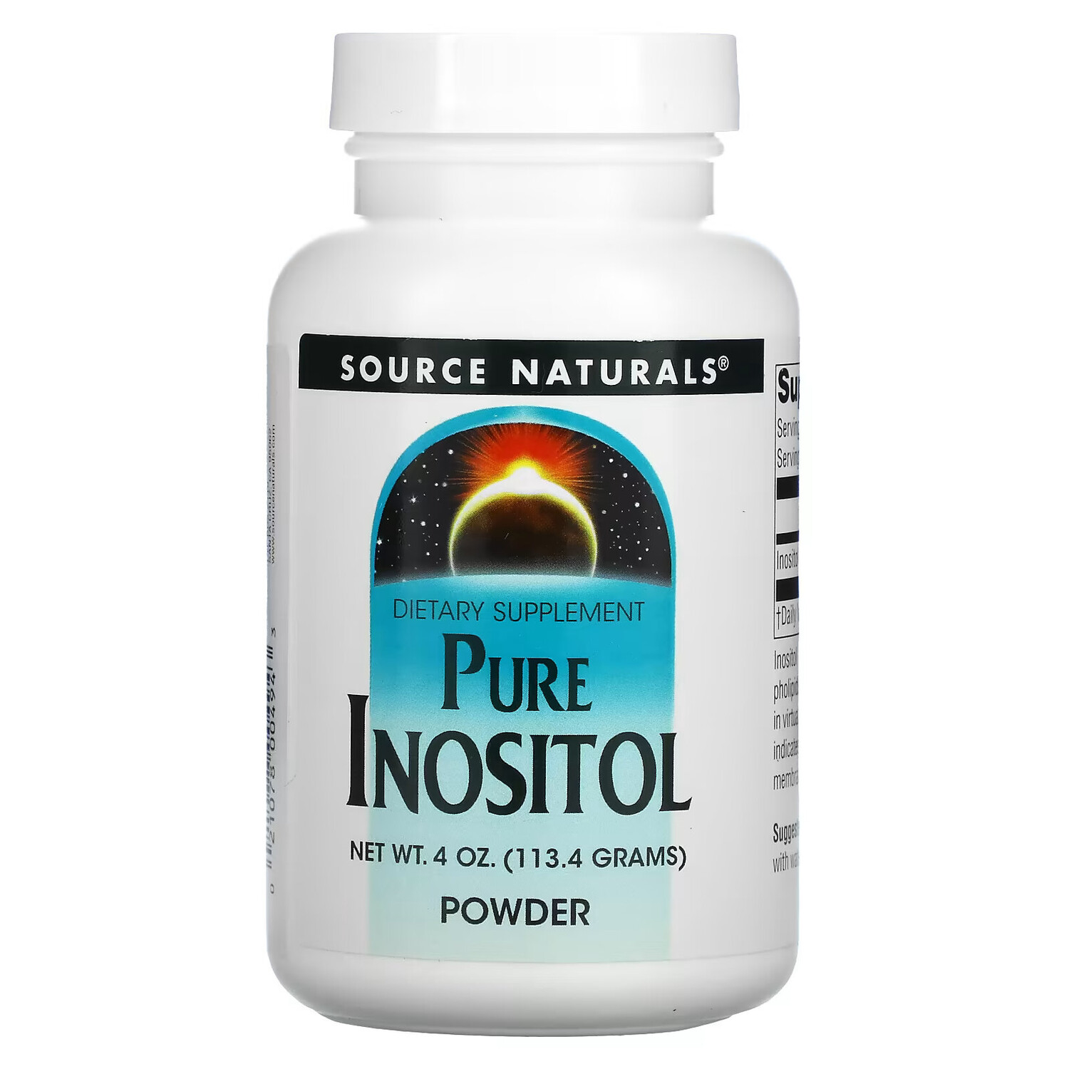

Source Naturals, Чистый инозит в порошке, 113,4 г (4 унции)