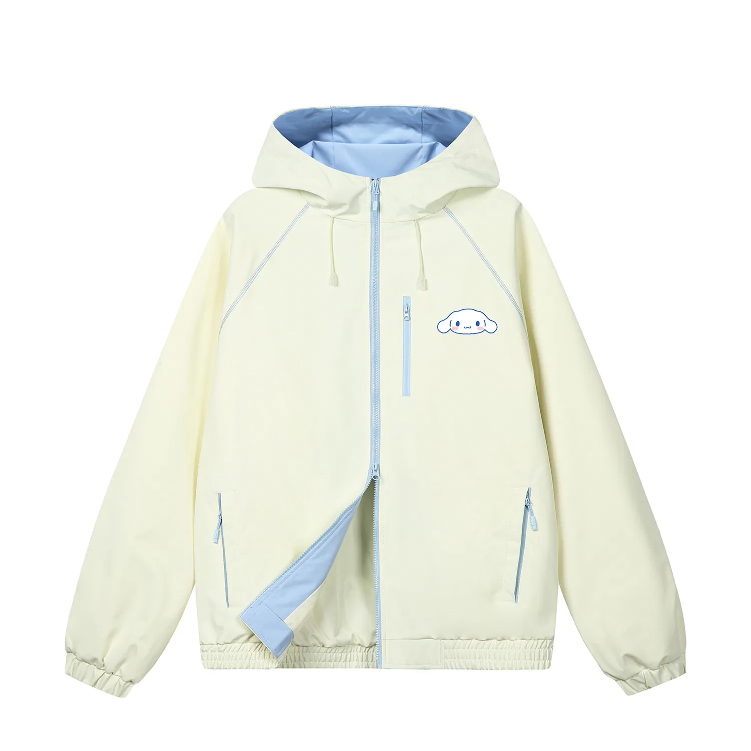 Детское худи с капюшоном с принтом Hello Kitty и Cinnamoroll Light Yellow Sanrio