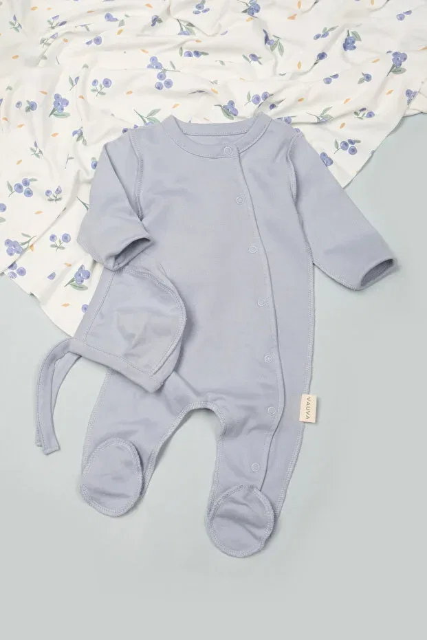 Детский комбинезон для новорожденных хлопковый Vauva, Blue