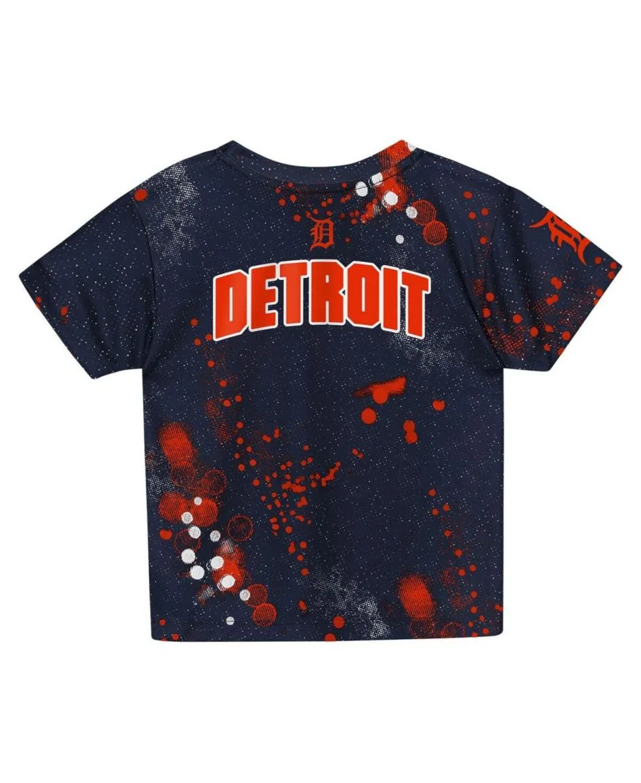 Комплект футболки и шорт с принтом Detroit Tigers Pinch Hitter Outerstuff, Navy — фото 3