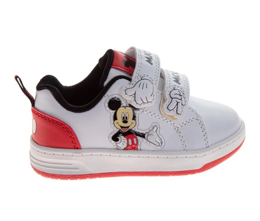 Кроссовки детские с принтом Mickey Mouse Disney, White Red — фото 2