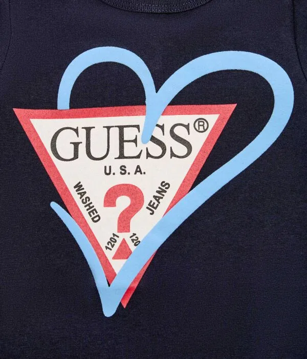 Детское боди для мальчиков с длинным рукавом Guess, Blu Marino — фото 3