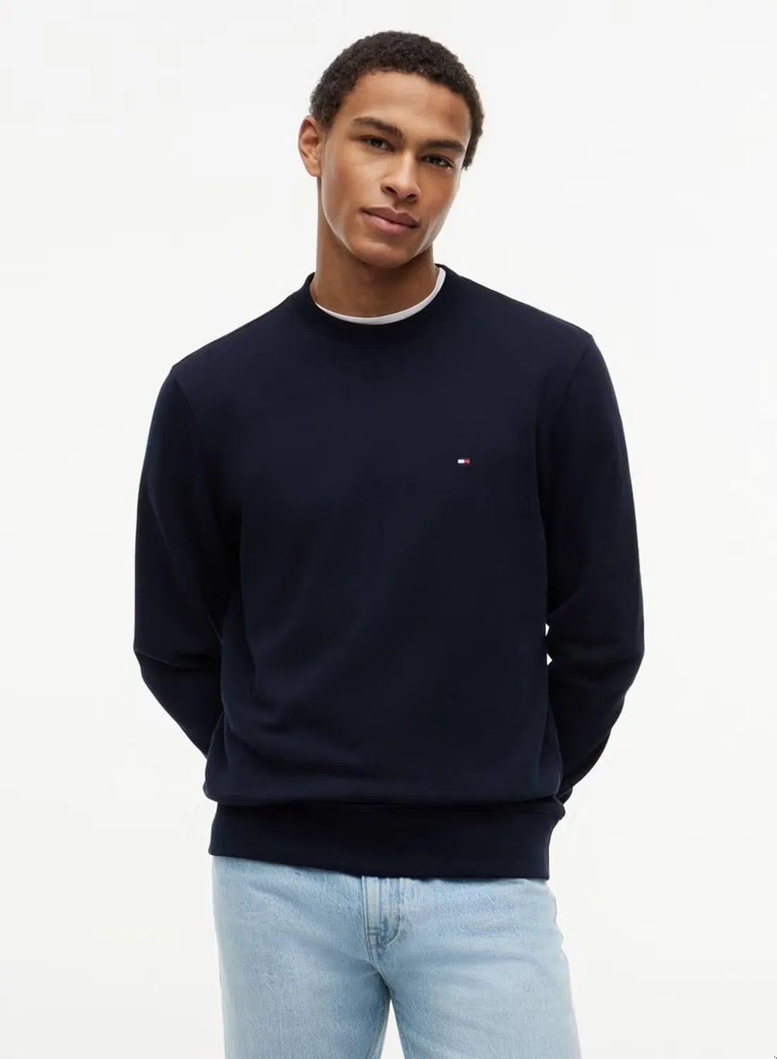 Свитшот с вышивкой флага Tommy Hilfiger, синий