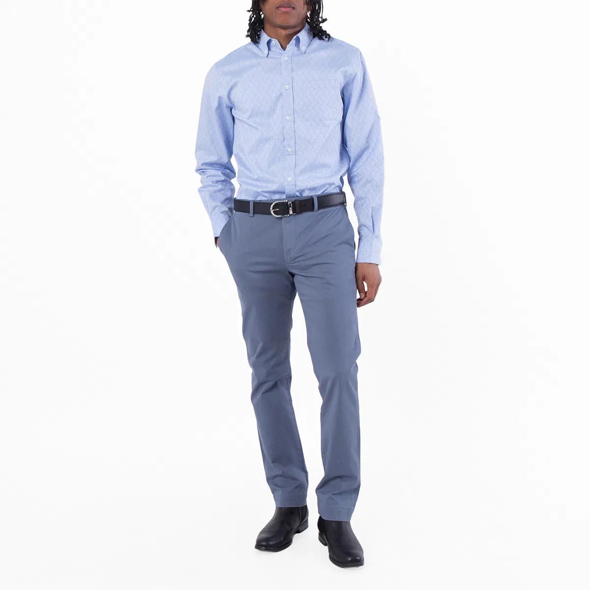 Брюки зауженные Stretch Slim Fit Cotton Pants Polo Ralph Lauren, Blue — фото 4