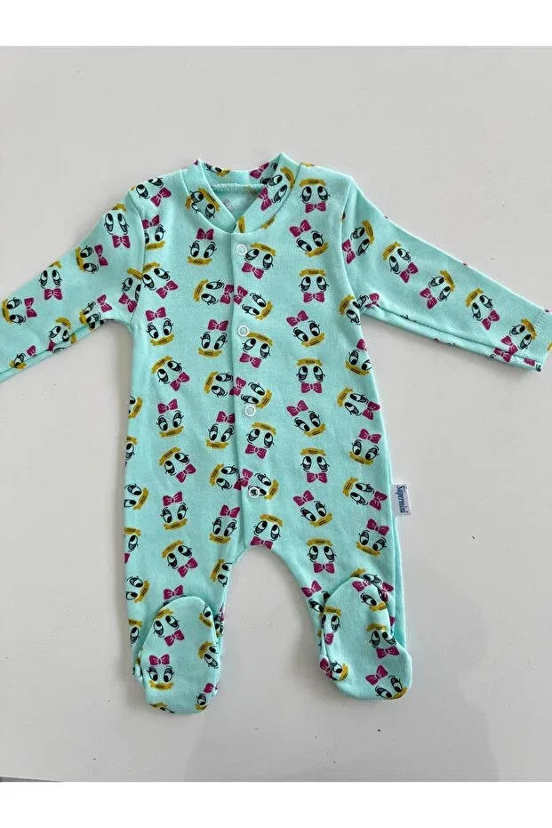 Детский комплект для новорожденных с принтом Organic baby printed set Miabambim, Turquoise