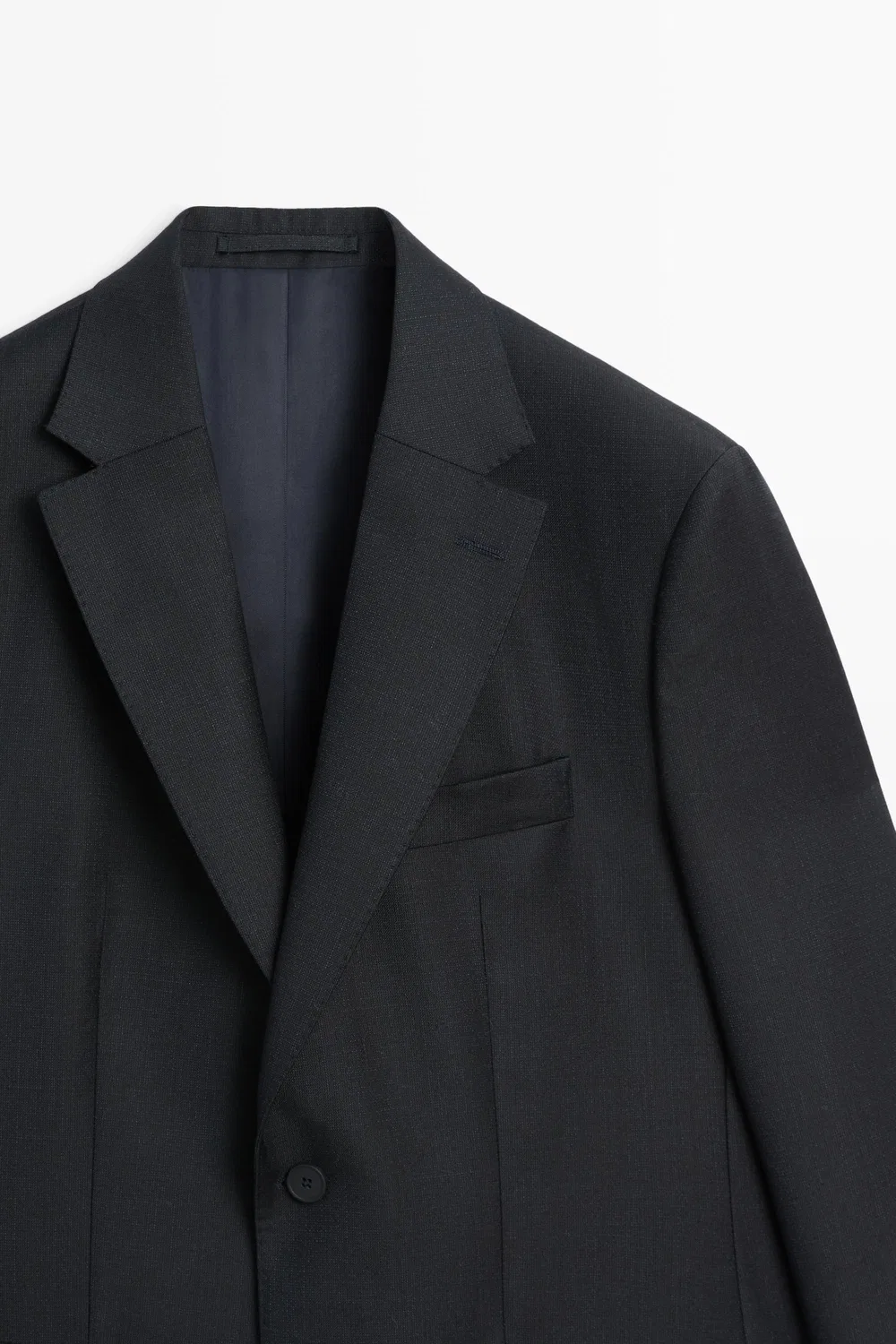Пиджак Massimo Dutti, мужской, шерстяной, темно-синий — фото 4
