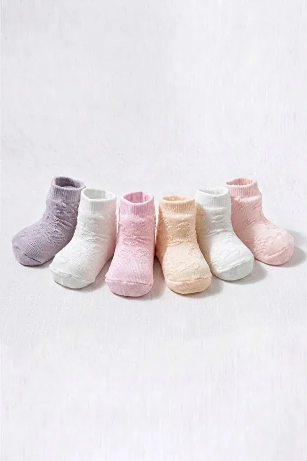 Детские носки для девочек хлопковые набор 6 пар Cocole Socks, Multicolor — фото 3