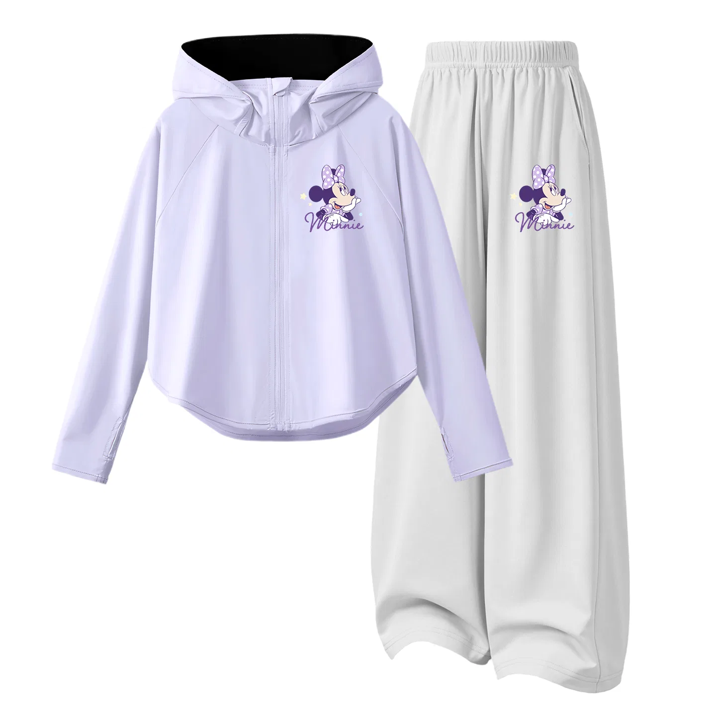 Спортивный костюм с капюшоном, тонкий, стрейч, Disney, Dream Purple