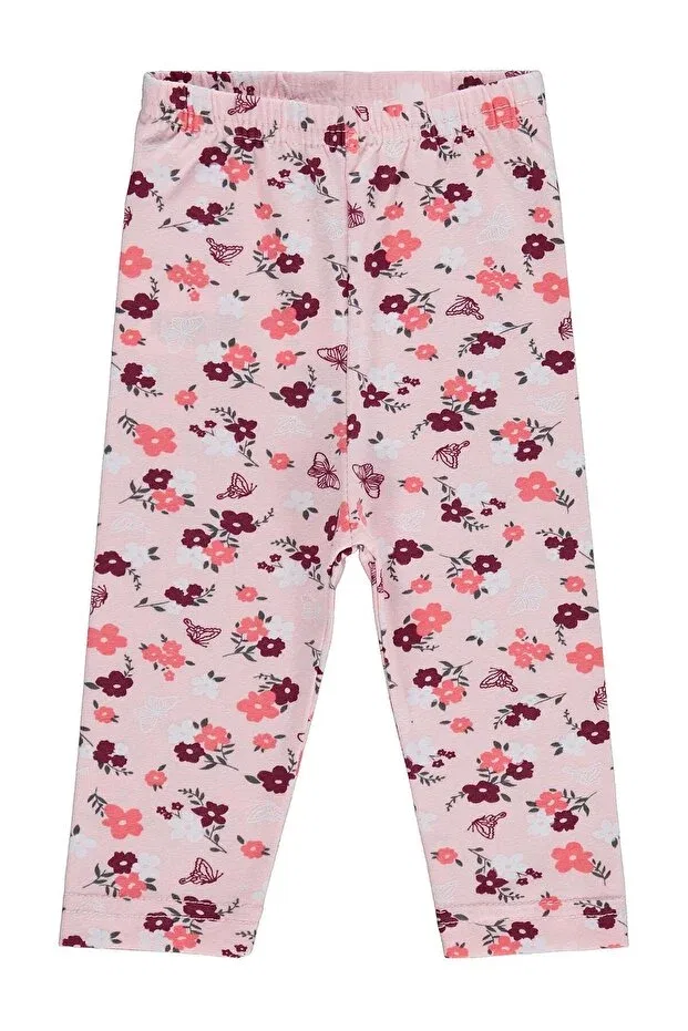 Детские леггинсы для девочек с принтом Butterfly Flower Printed Civil Baby, Powder