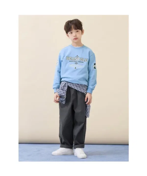 Свитшот с вышивкой, Lettering, Beanpole Kids, голубой — фото 2