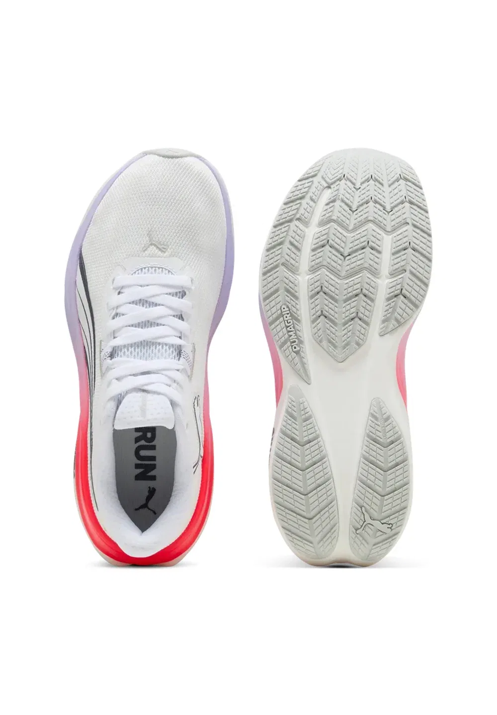 Кроссовки для бега по улицам Electrify Nitro 5 Jr унисекс Puma, Puma White-Ultra Red-Light Lavender-Inky Depths — фото 3